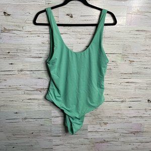 Dippin’ daisy’s green one piece swim suit high cut size 1x NWT
